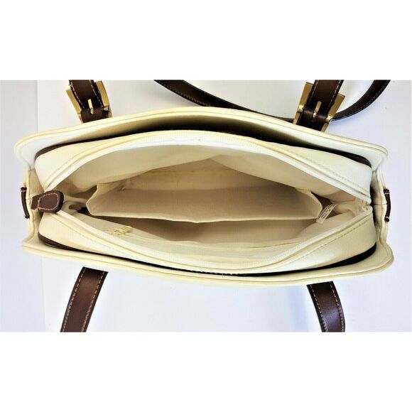 CL America Bone Color Faux Leather Shoulder Strap Handbag w/ Wallet / Billfold - Picture 5 of 12